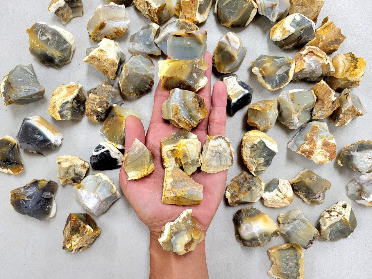 Yellow Carnelian Agate Crystals Raw Rough Stones Bulk